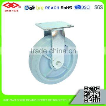 100mm-200mm Heavy duty high elastic rubber casters with plastic center