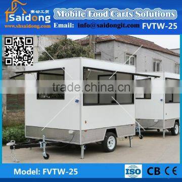 New style new shape food truck fast food van/fast food cart/bbq trailer for sale