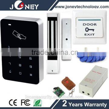 Touch keypad one door Access Control system with exit button,magnetic lock,rfid card ,remote control,power