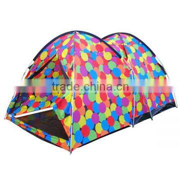 Colourful Camping tent with two rooms