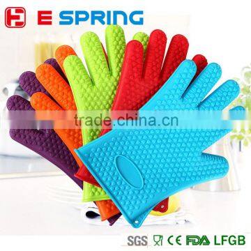 High temperature BBQ washing silicone kitchen oven gloves