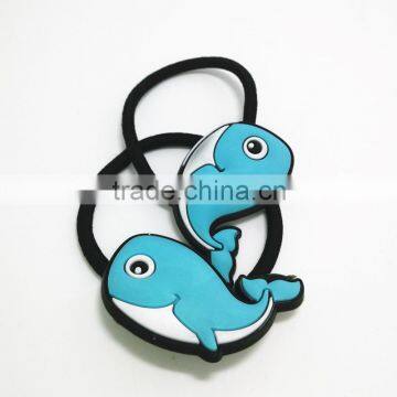 Wholesale Fish Shaped Hair Extensions Rubber Bands Soft PVC Hair ponytail