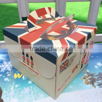 England rice flag Mousse Children birthday cake box with union jack