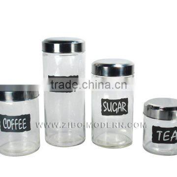 4pc Glass Jar Set