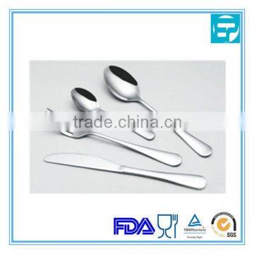 4 pcs Stainless Steel Tea Coffee Ice-cream Dinner Table Serving Spoons Set of 4