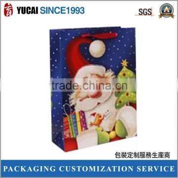 Christmas blue gift paper bag for children