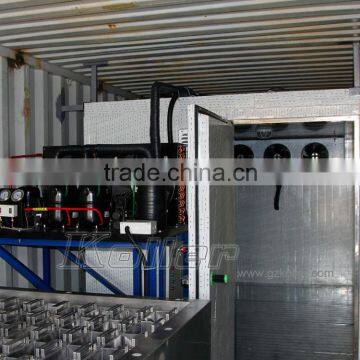 movable no factory limitation ice block producing solution with cold room