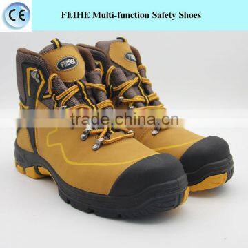 safety shoes type and nubuck leather upper material steel toe insert safety boots