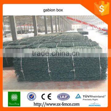 Galvanized hexagonal gabion box filled stone (ISO9001)