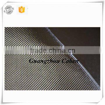 Excellent colored plain 3k carbon fiber fabric mixed woven gold metallic hybird carbon cloth