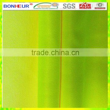 hi vis yellow CVC coating fabric for work jacket TPC254