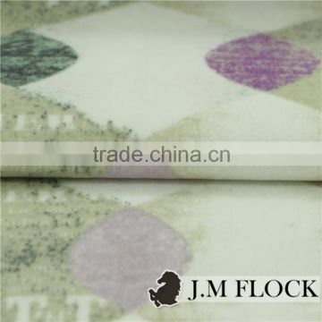 polyester classical colorful printing flock fabric for sofa furniture