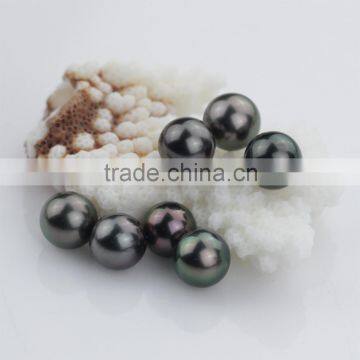 10.5-11mm AA Natural Real Peacock Green Tahitian Loose Pearl photo-3