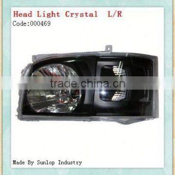 toyota hiace spare car parts crystal hiace head lights black #00469 head lamp for hiace