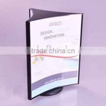 3 sides rotating beverage list/sign holder- 1/3 A4 black