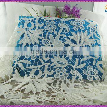 Top fashion style dress making cream lace fabric for sale