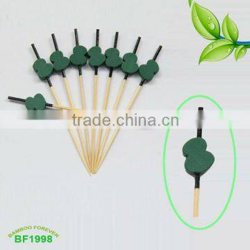 Flat bead bamboo picks