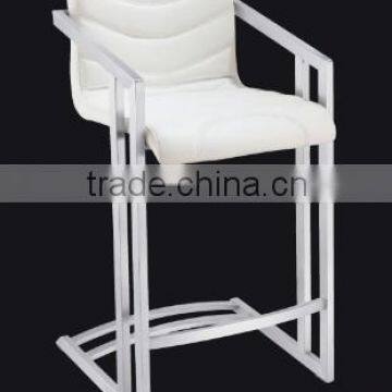 fashion white bar chair with arm rest