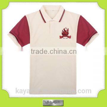 custom cream and red men color combinations polo shirt for men