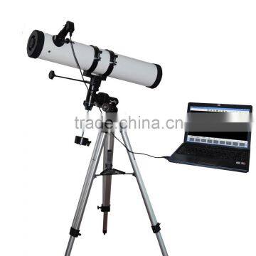 TEM350-F9114EQ 0.35MP USB digital reflective telescope equipped with equatorial and heavy-duty metal tripod