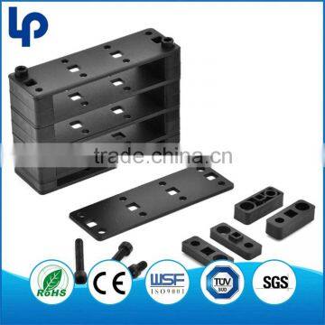 black , white , silver cable clamps