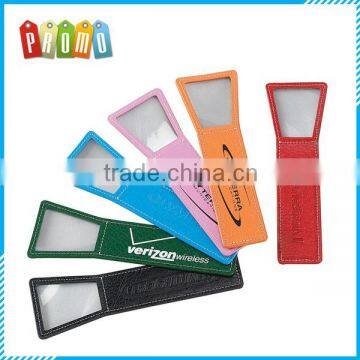 Wholesale leather magnifying bookmark,leather photo bookmarks