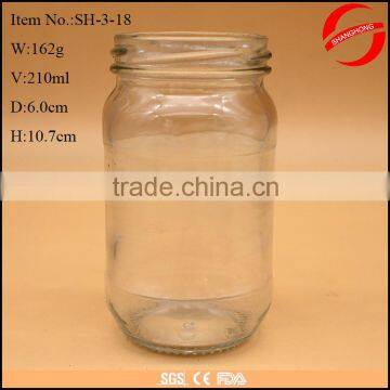 200ml 280ml clear glass jar for jam