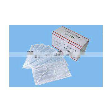 white disposable dust mask