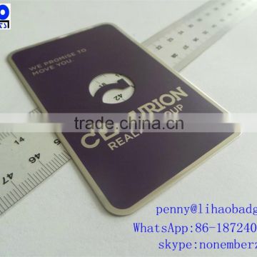 cutomized stainless steel Metal Etched Business Card VIP Card Name Card