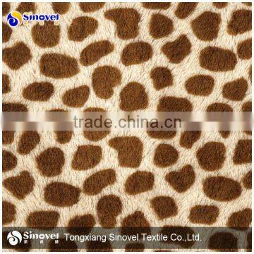 cartoon printed micro velboa(animal print)/super sofa velvet fabric