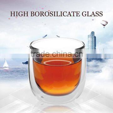 200ml china supplier hot sell borosil double wall unique wine glasses