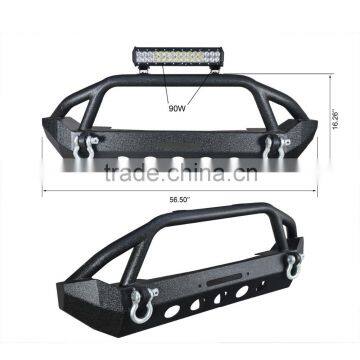 Penton Black Textured Front Bumper W/Winch Plate for 87-06 Jeep Wrangler TJ YJ photo-2