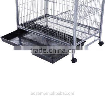 Pawhut 59" Indoor Hutch Small Animal Pet Cage with Stand - Black