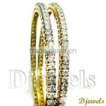 Diamond Solitaire Bangles, Gold Stud Bangles, Bangles Jewelry