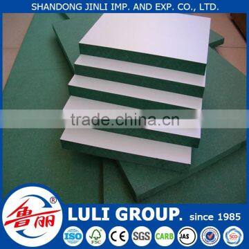 HMR mdf board /water -proof mdf board /green mdf board /moisture proof mdf board from china luli group