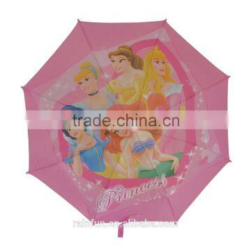 Promotional small cartoon printing kids girl umbrella