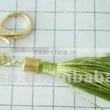 Our New Design Coloured Tassels Metal Keychain