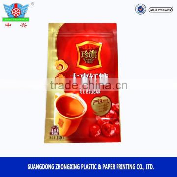 Registered Matte high quality grip seal zipper brown sugar bag