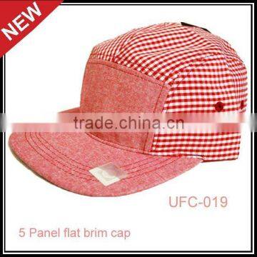 2012 New custom 5 panel cap/ flat brim snap back cap