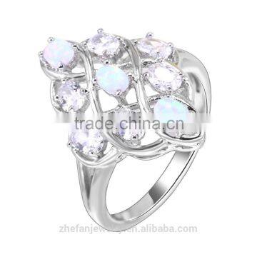 Guangzhou ZheFan brass new star opal ring for wholesale