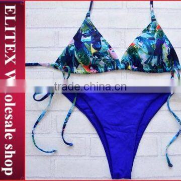 2017 Newest wash painting sexy print bikini girl CK379