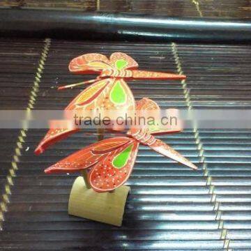 Handmade Painted Balancing Bamboo Butterfly multi color