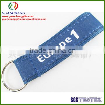 custom paded polyester keychain