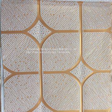 238#/996# ETC. Golden PVC Ceiling Embossed Film/PVC Film/PVC Foil 1230mm*600m*0.07mm photo-4