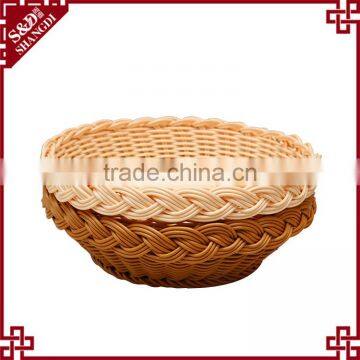 Wholesale eco-friendly food grade durable rattan empty fruit basket