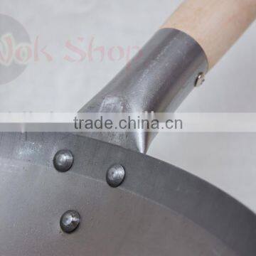 Chinese Wooden Handle Carbon Steel Wok photo-2