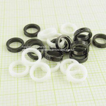 Cubic Glazed Zirconia Ceramic Ring Black Brushed 5mm photo-3