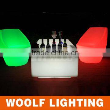 Biservice Nightclub Bar Used Flashing LED Rectangle Table With Cooler photo-6