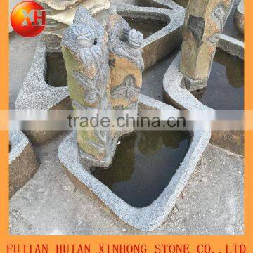 garden decoration granite water fountain with rose