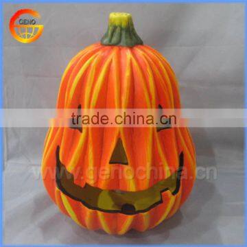 Big ceramic lighted halloween pumpkins outdoor